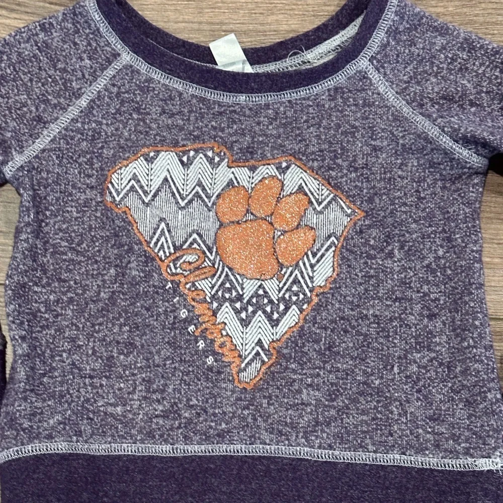 ⭐️Final Sale⭐️Girls XS Purple Clemson Sweatshirt